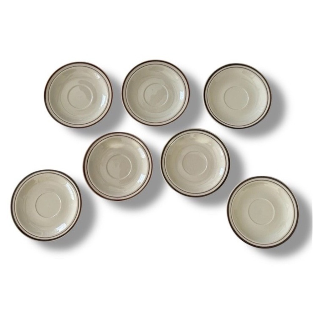Kasuga Vintage Fuji Stone Winter Wheat Set of 7 Bread Plates 6.5"  8484